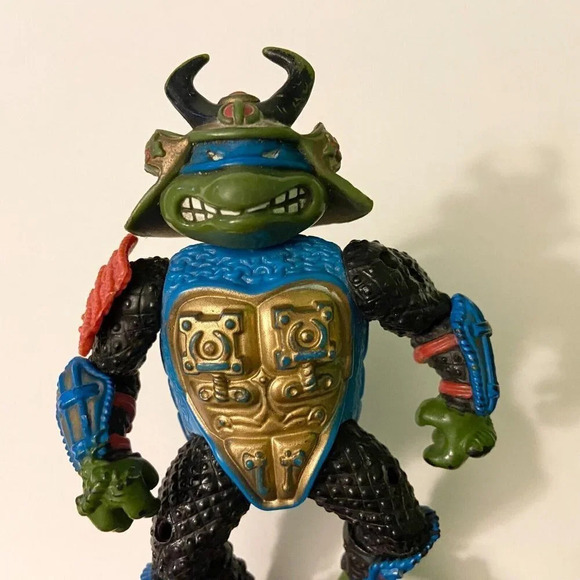 Vintage 1990 Teenage Mutant Ninja Turtle Leo Samurai TMNT Action Figure - Picture 3 of 9
